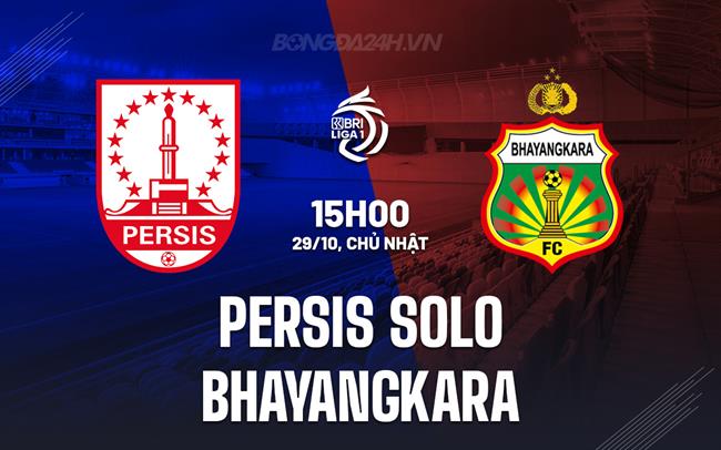 Nhận định Persis Solo vs Bhayangkara 15h00 ngày 29/10 (VĐQG Indonesia 2023/24)