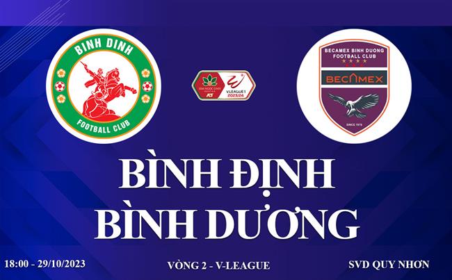 Truc tiep Binh dinh vs Binh Duong link xem kqbd V-League 2023