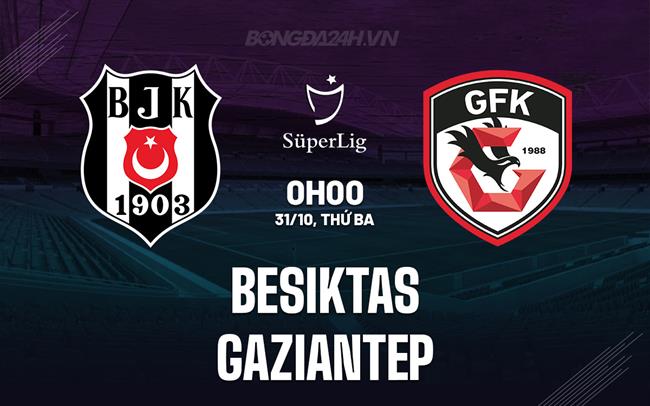 Nhận định Besiktas vs Gaziantep 0h00 ngày 31/10 (VĐQG Thổ Nhĩ Kỳ 2023/24)
