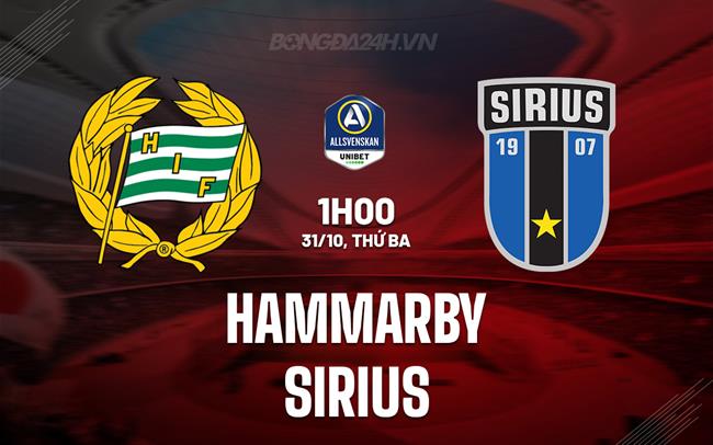 Nhận định Bóng đá Hammarby Vs Sirius VĐqg Thụy Điển Hôm Nay 