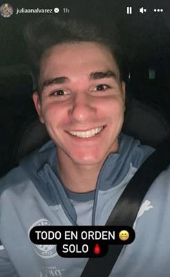 Julian Alvarez mất răng khi ăn mừng bàn thắng của Man City 1