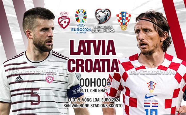 Nhận định bóng đá Latvia vs Croatia 0h00 ngày 19/11 (Vòng loại Euro 2024)