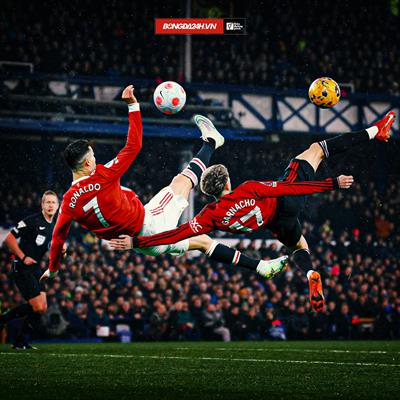 Recreating Rooney's masterpiece, Garnacho celebrates Ronaldo style 1