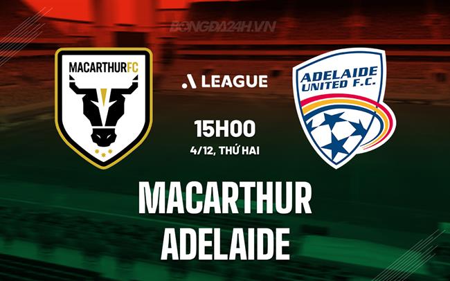 Nhận định Macarthur vs Adelaide United 15h00 ngày 4/12 (VĐQG Australia 2023)