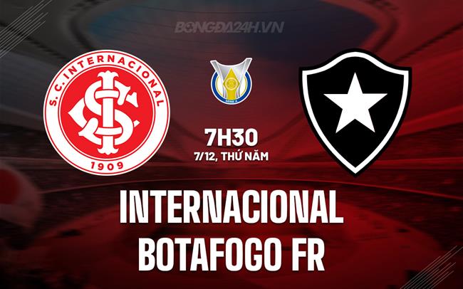 Nhận định Internacional vs Botafogo RJ 7h30 ngày 7/12 (VĐQG Brazil 2023)