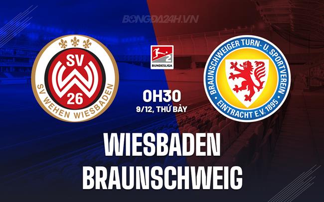 Nhận định Wiesbaden vs Braunschweig 0h30 ngày 9/12 (Hạng 2 Đức 2023/24)
