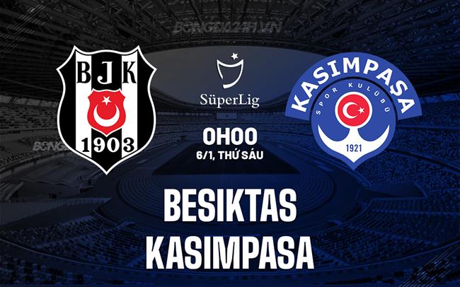 Nhận định Besiktas vs Kasimpasa 0h00 ngày 6/1 (VĐQG Thổ Nhĩ Kỳ 2023/24)