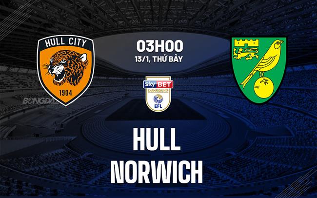 Nhận định bóng đá Hull vs Norwich 3h00 ngày 13/1 (Hạng nhất Anh 2023/24)