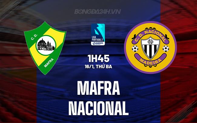 Nhận định Mafra vs Nacional 1h45 ngày 16/1 (Hạng 2 Bồ Đào Nha 2023/24)