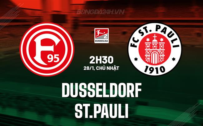 Nhận định Dusseldorf vs St.Pauli 2h30 ngày 28/1 (Hạng 2 Đức 2023/24)