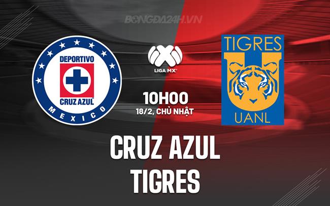 Nhận định Cruz Azul vs Tigres 10h00 ngày 18/2 (VĐQG Mexico 2023/24)