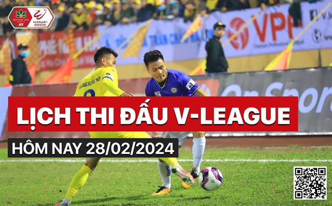 Lich thi dau V-League hom nay 28/2/2024