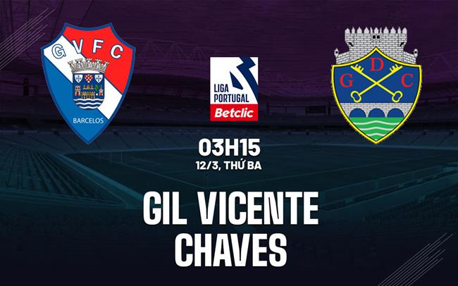 Nhận định bóng đá Gil Vicente vs Chaves 3h15 ngày 12/3 (VĐQG Bồ Đào Nha 2023/24)