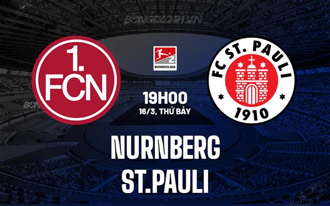 Nhận định Nurnberg vs St.Pauli 19h30 ngày 16/3 (Hạng 2 Đức 2023/24)