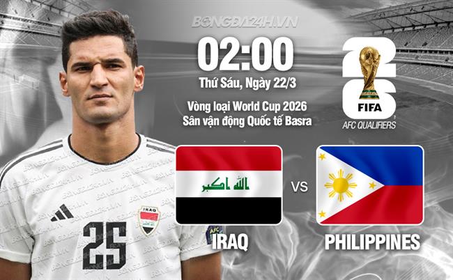 Nhận định Iraq vs Philippines (02h00 ngày 22/3): Khó có bất ngờ