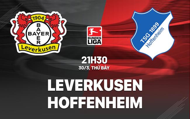 Nhận định bóng đá Leverkusen vs Hoffenheim 21h30 ngày 30/3 (Bundesliga 2023/24)