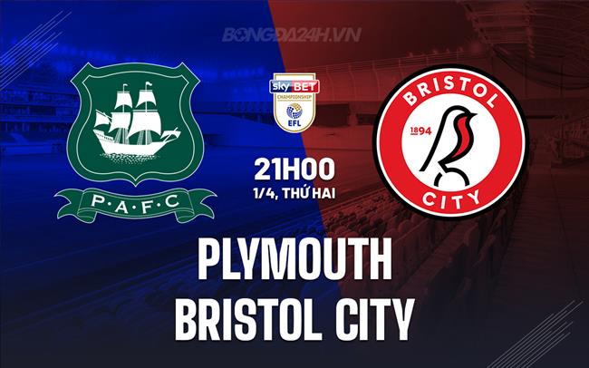 Nhận định Plymouth vs Bristol City 21h00 ngày 1/4 (Hạng Nhất Anh 2023/24)