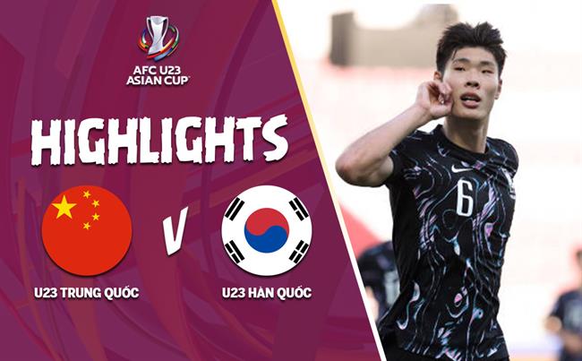 Highlights U23 Trung Quốc - U23 Hàn Quốc | Người hùng Lee Young-Jun | Bảng B U23 châu Á 2024