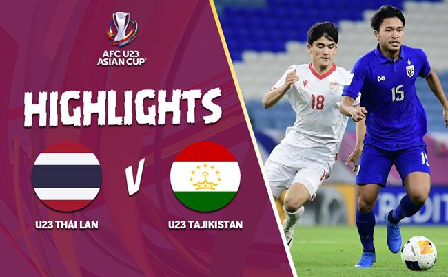 Video U23 Thái Lan vs U23 Tajikistan (Bảng C U23 châu Á 2024): Voi chiến dừng chân