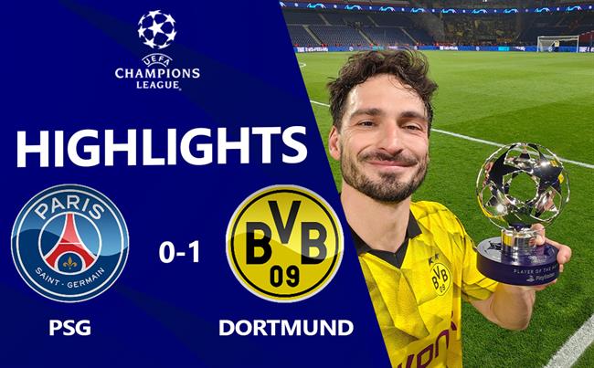 Video PSG vs Dortmund: Mats Hummels lập công
