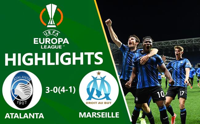 Video cúp C2 Atalanta vs Marseille: Thế trận 1 chiều