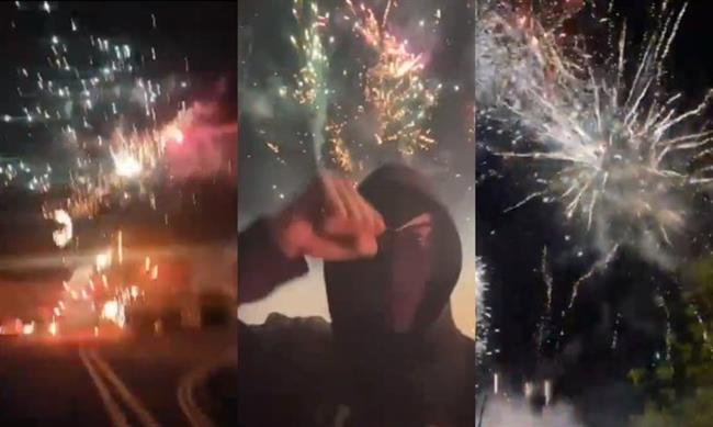 CdV Arsenal dot phao hoa truoc mot khach san o London