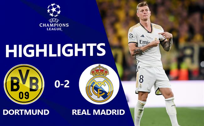 Video cúp C1 Dortmund vs Real Madrid: Chức vô địch lần thứ 15