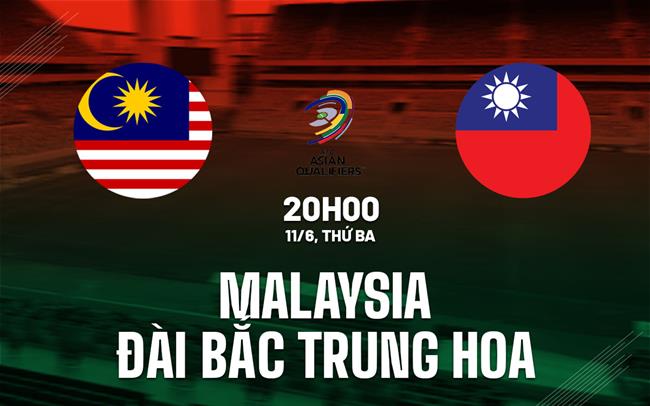 Nhận định Malaysia vs Đài Bắc Trung Hoa 20h00 ngày 11/6 (Vòng loại World Cup 2026)