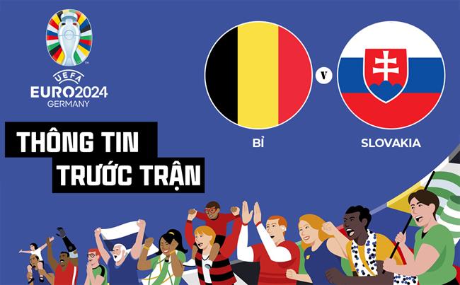 Thông tin trước trận đấu Bỉ vs Slovakia (Bảng E Euro 2024) ngày 17/6