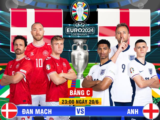 Trực tiếp kết quả Đan Mạch vs Anh 23h00 ngày 20/6 (Euro 2024)