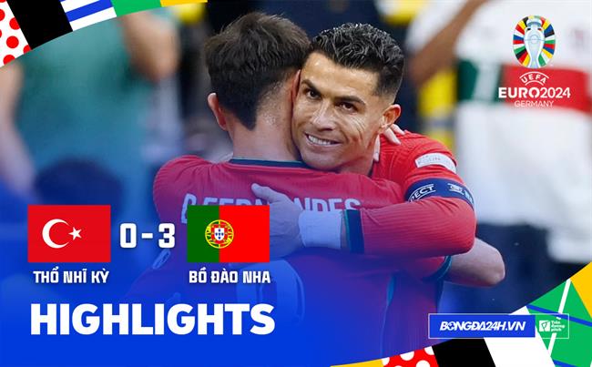 Highlights Thổ Nhĩ Kỳ - Bồ Đào Nha | Đè bẹp Doner kebab | Bảng F Euro 2024