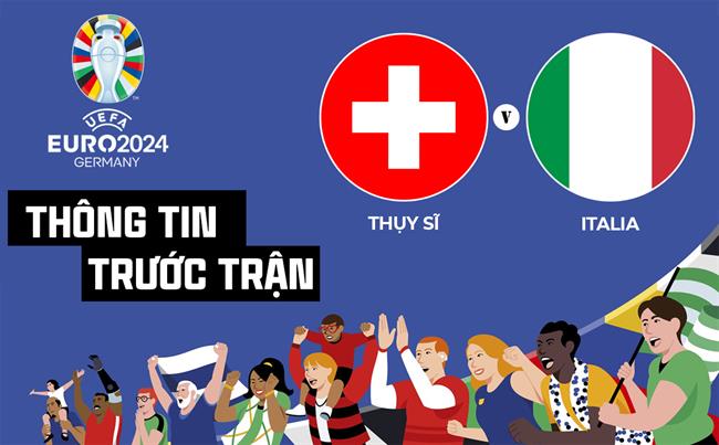 Thông tin trước trận đấu Thụy Sĩ vs Italia (Vòng 1/8 Euro 2024) ngày 29/6