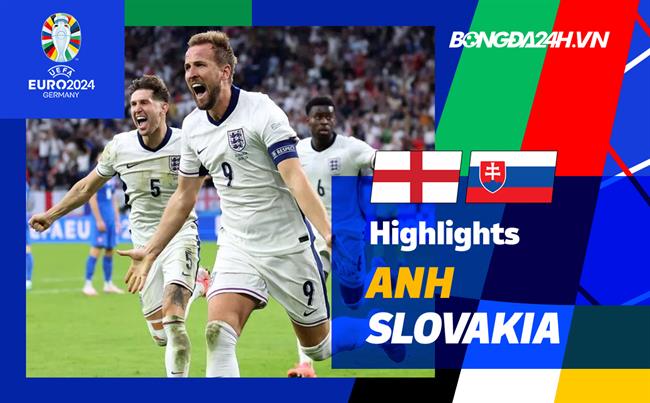 Highlights Anh - Slovakia | Siêu phẩm hồi sinh Tam sư | Vòng 1/8 Euro 2024