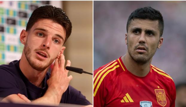 Declan Rice gửi tin nhắn tới Rodri Declan Rice gui tin nhan toi Rodri