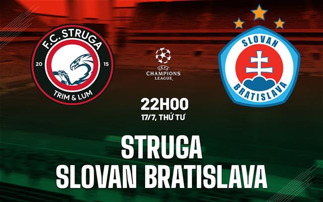 Nhận định Bóng đá Struga Vs Slovan Bratislava Champions League