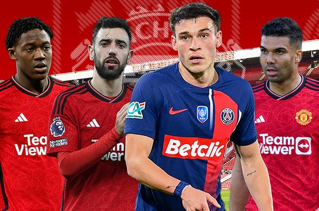 Manuel Ugarte ở đâu so với các tiền vệ của MU?