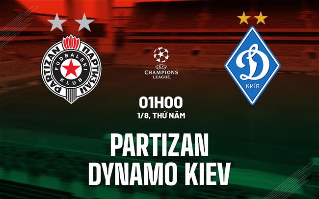 Nhận định Partizan vs Dynamo Kiev 1h00 ngày 1/8 (Champions League 2024/25)