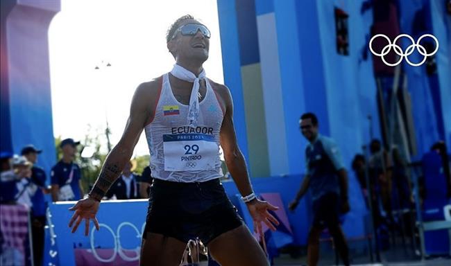 VĐV Ecuador siuuu sau khi giành HC vàng Olympic Paris 2024