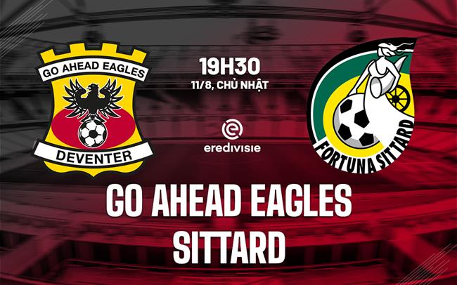 Nhận định Go Ahead Eagles vs Sittard 19h30 ngày 11/8 (VĐQG Hà Lan 2024/25)