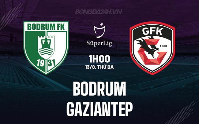 Nhận định Bodrum vs Gaziantep 1h00 ngày 13/8 (VĐQG Thổ Nhĩ Kỳ 2024/25)