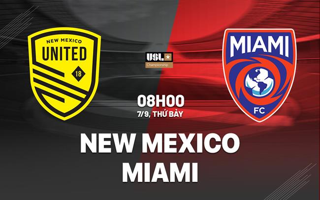 Nhận định bóng đá New Mexico vs Miami 8h00 ngày 7/9 (Hạng nhất Mỹ 2024)