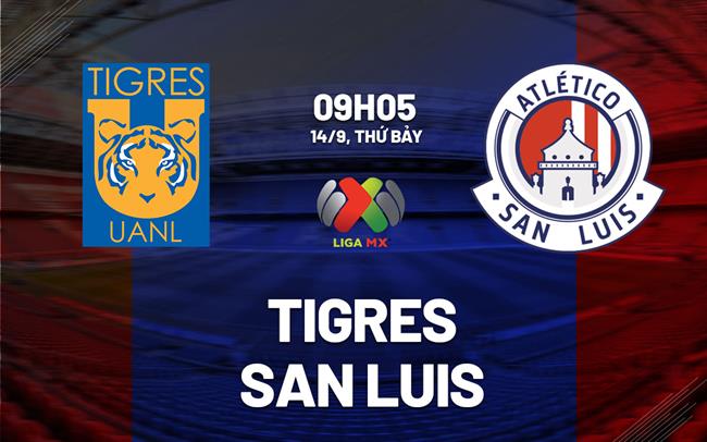 Nhận định bóng đá Tigres vs San Luis 9h05 ngày 14/9 (VĐQG Mexico 2024/25)