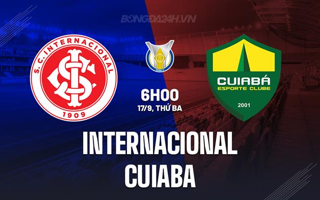 Nhận định Internacional vs Cuiaba 6h00 ngày 17/9 (VĐQG Brazil 2024)
