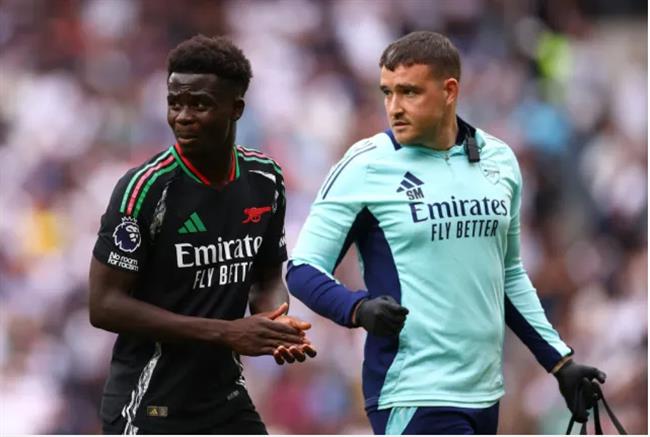 Bukayo Saka dự kiến sẽ kịp bình phục để tham dự trận đấu với Man City. Bukayo Saka du kien se kip binh phuc de tham du tran dau voi Man City.