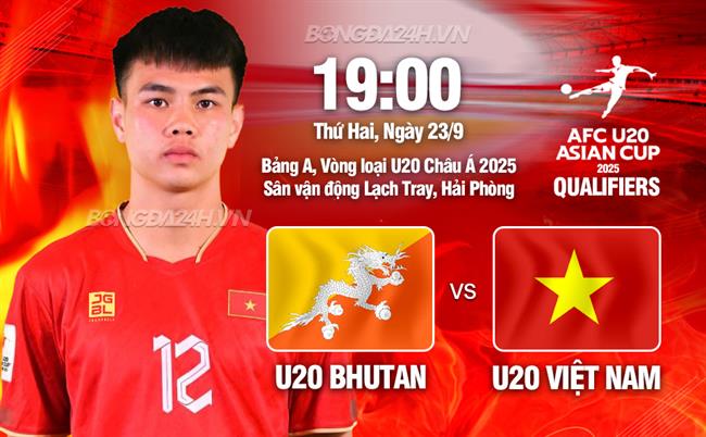 Nhận định U20 Việt Nam vs U20 Bhutan (19h00 ngày 23/9): Ra quân thắng lợi