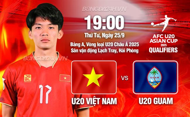 Video U20 Việt Nam vs U20 Guam (Vòng loại U20 châu Á 2025)