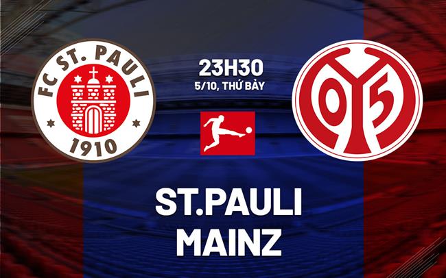 Nhận định bóng đá St.Pauli vs Mainz 23h30 ngày 5/10 (Bundesliga 2024/25)