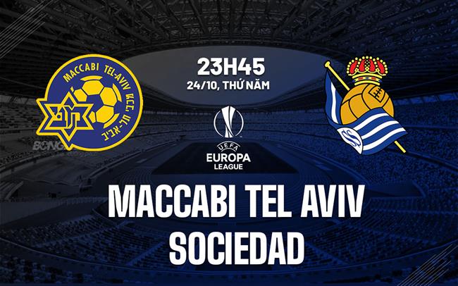 Trận chiến Europa League Maccabi Tel Aviv đối đầu với Sociedad trong cuộc săn đuổi điểm số