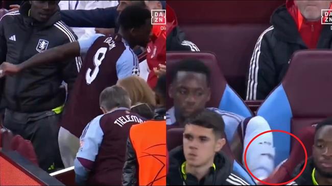 Cầu thủ Aston Villa đạp ghế sau khi bị HLV Unai Emery thay ra 1