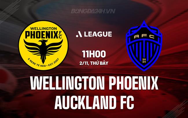 Nhận định Wellington Phoenix vs Auckland 11h00 ngày 2/11 (VĐQG Australia 2024)